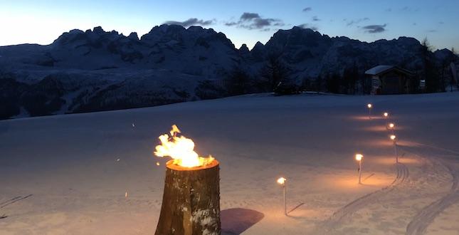 Sunset Ski a Madonna di Campiglio, al tramonto in quota con sci e fiaccole