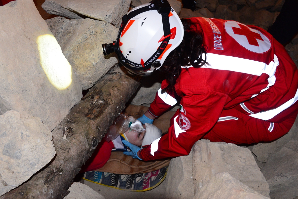 esercitazione croce rossa valle del Chiese