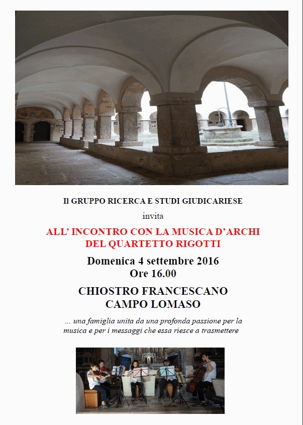 A Campo Lomaso incontro con la musica darchi del quartetto Rigotti