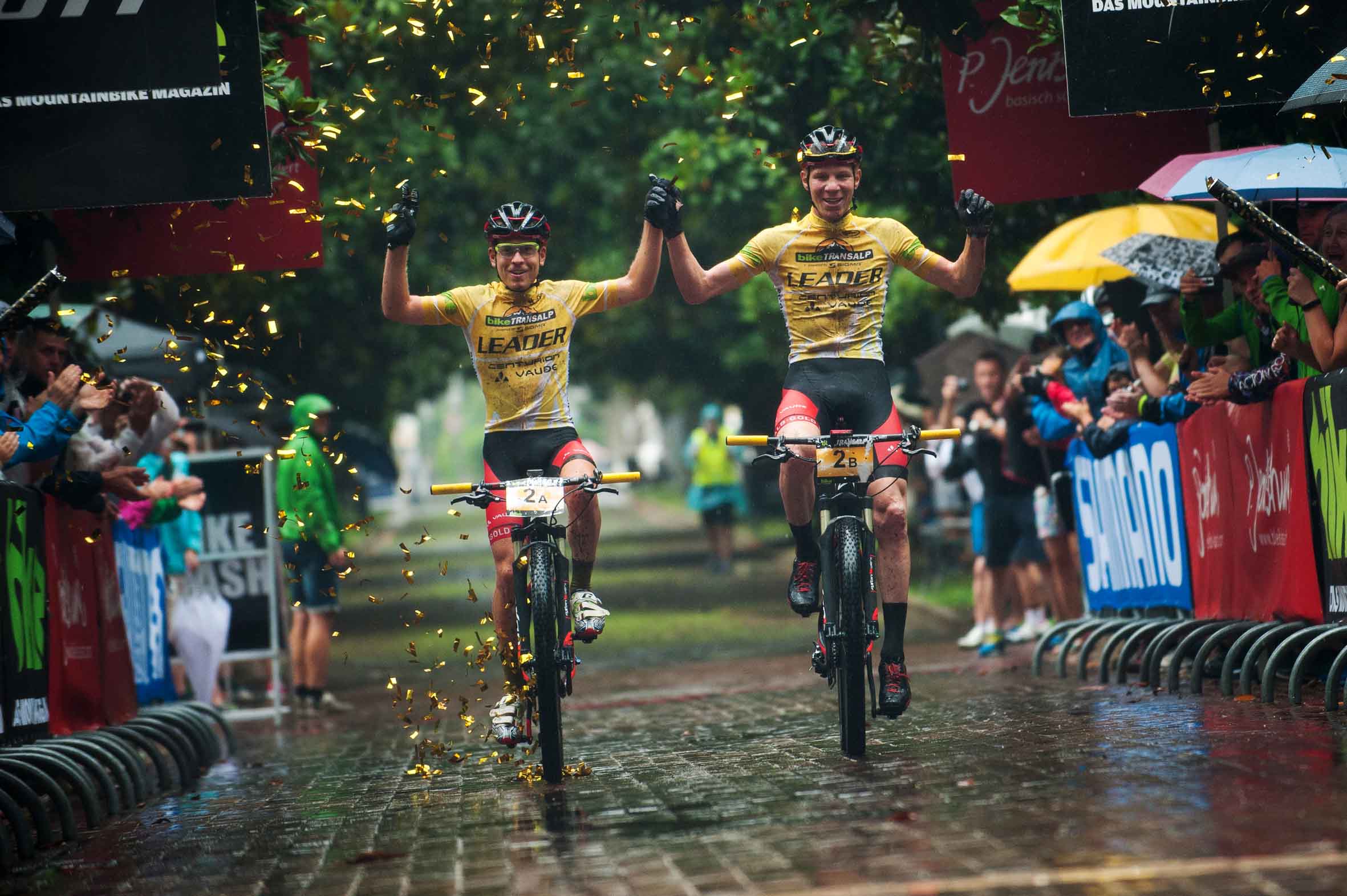 Transalp winners Hermann Pernsteiner and Daniel Geismayr  c  Miha Matavz