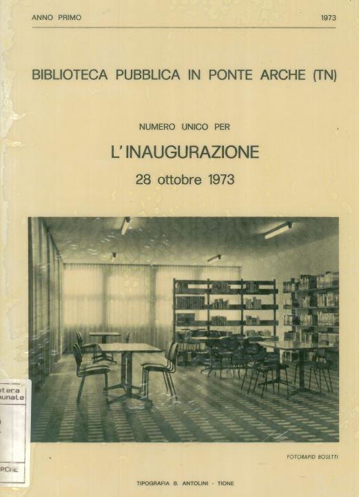 inaugurazione biblio 1973