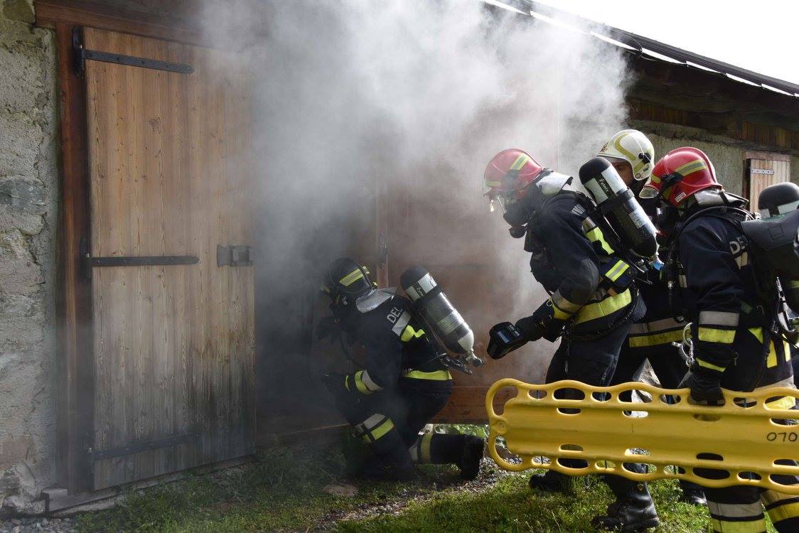 incendio a malga Barusela - esercitazione