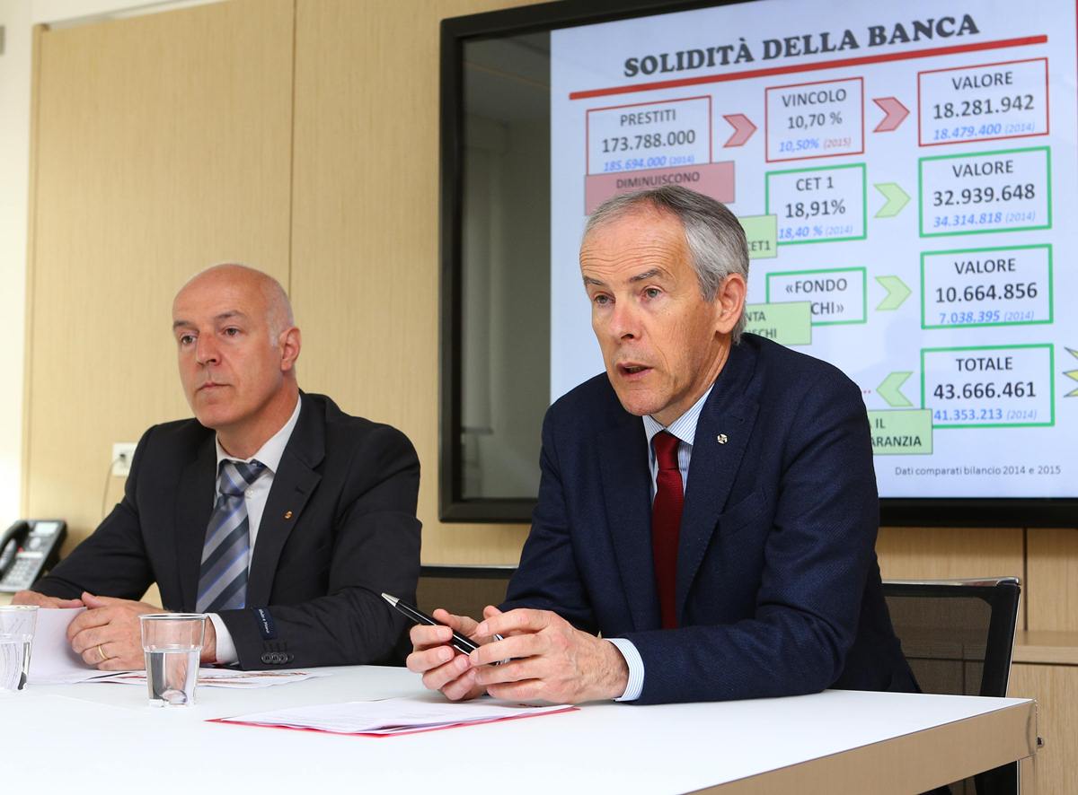 Il Presidente Roberto Simoni e il direttore Gianfranco Salvaterra - aprile 2016 