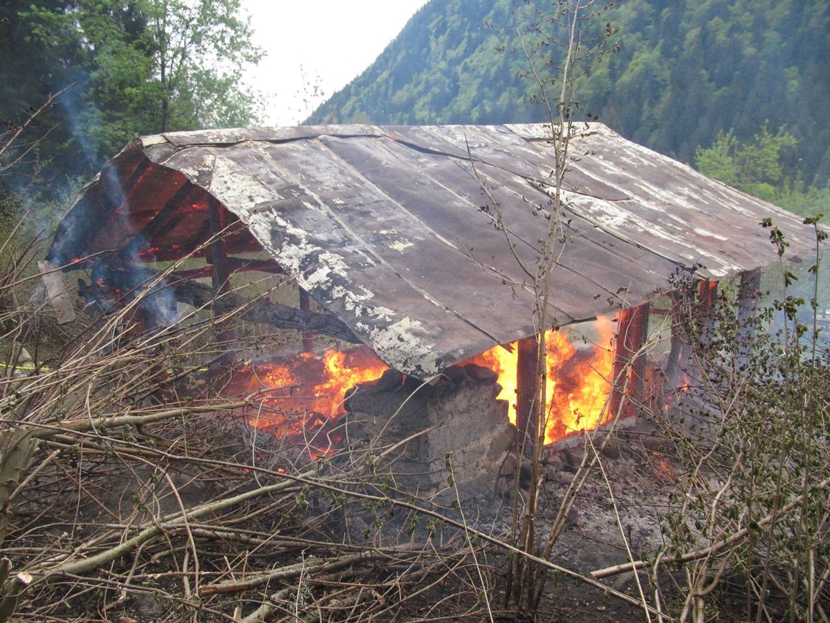 incendio cavaipeda -3-  foto Vigili Del Fuoco Madonna di Campiglio