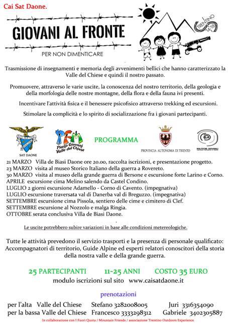 giovani al fronte piano giovani val Rendena