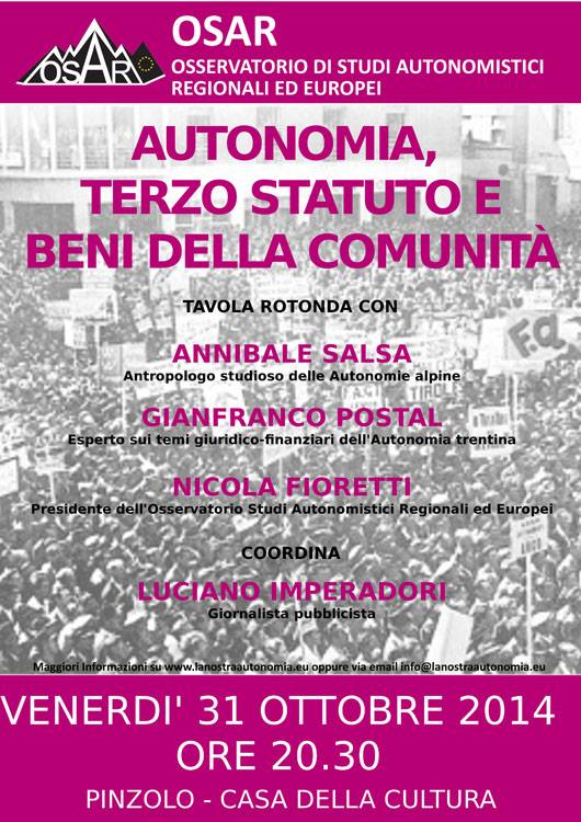 Locandina Pinzolo Autonomia