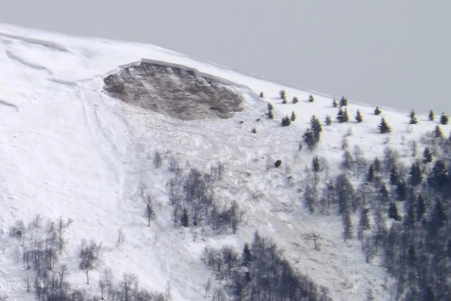 Valanga a cima sera
