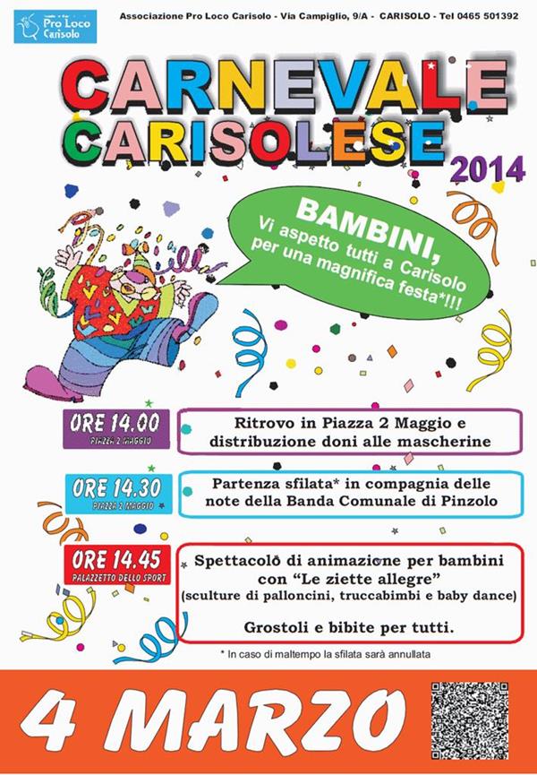 carnevale carisolese per i bambini Carisolo 4 marzo