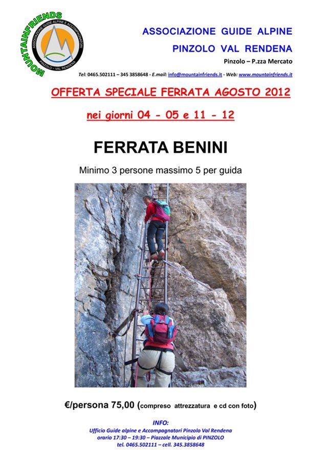 ferrata BENINI con le guide alpine pinzolo val Rendena 4 E 5  11 E 12 AGOSTO 1 copia