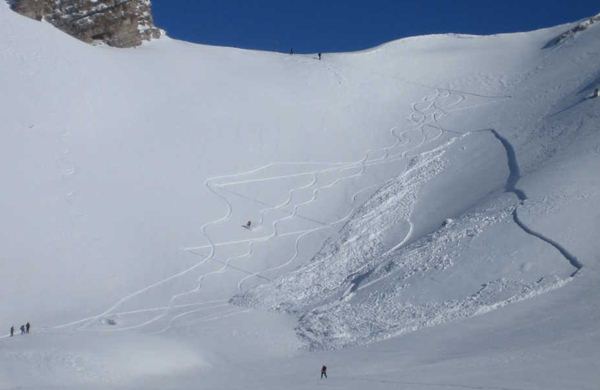 pericolo valanghe marcato in Trentino