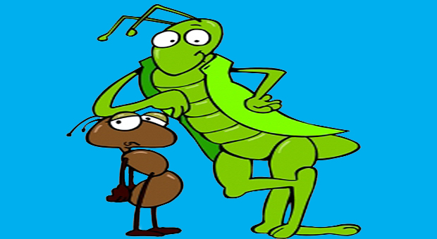 la formica e il grillo colorato