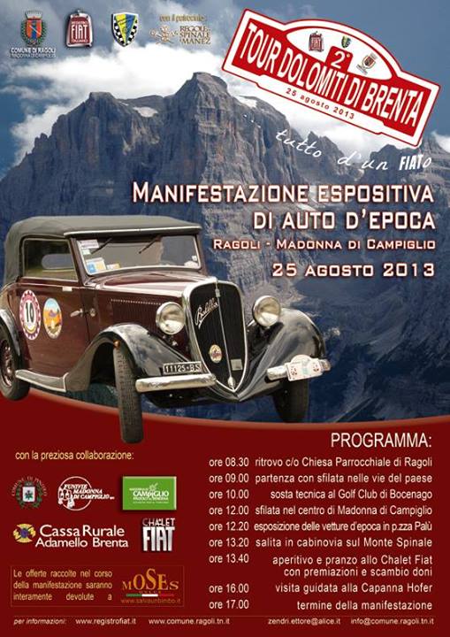manifestazione espositiva di auto depoca a Madonna di Campiglio