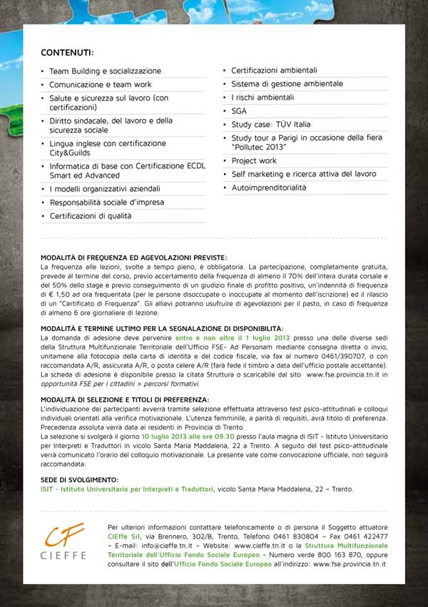 sga low corsi di formazione2 sistema gestione ambientale