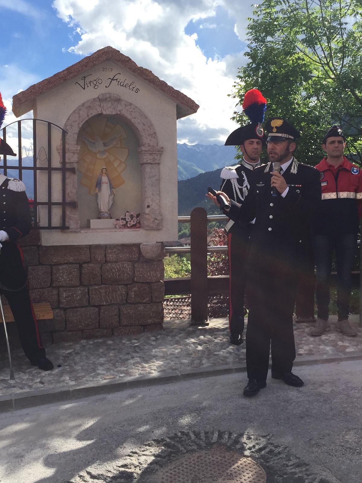 San Lorenzo in Banale inaugurato e benedetto il capitello Virgo Fidelis realizzato dai volontari dellAssociazione Nazionale Carabinieri in congedo 4