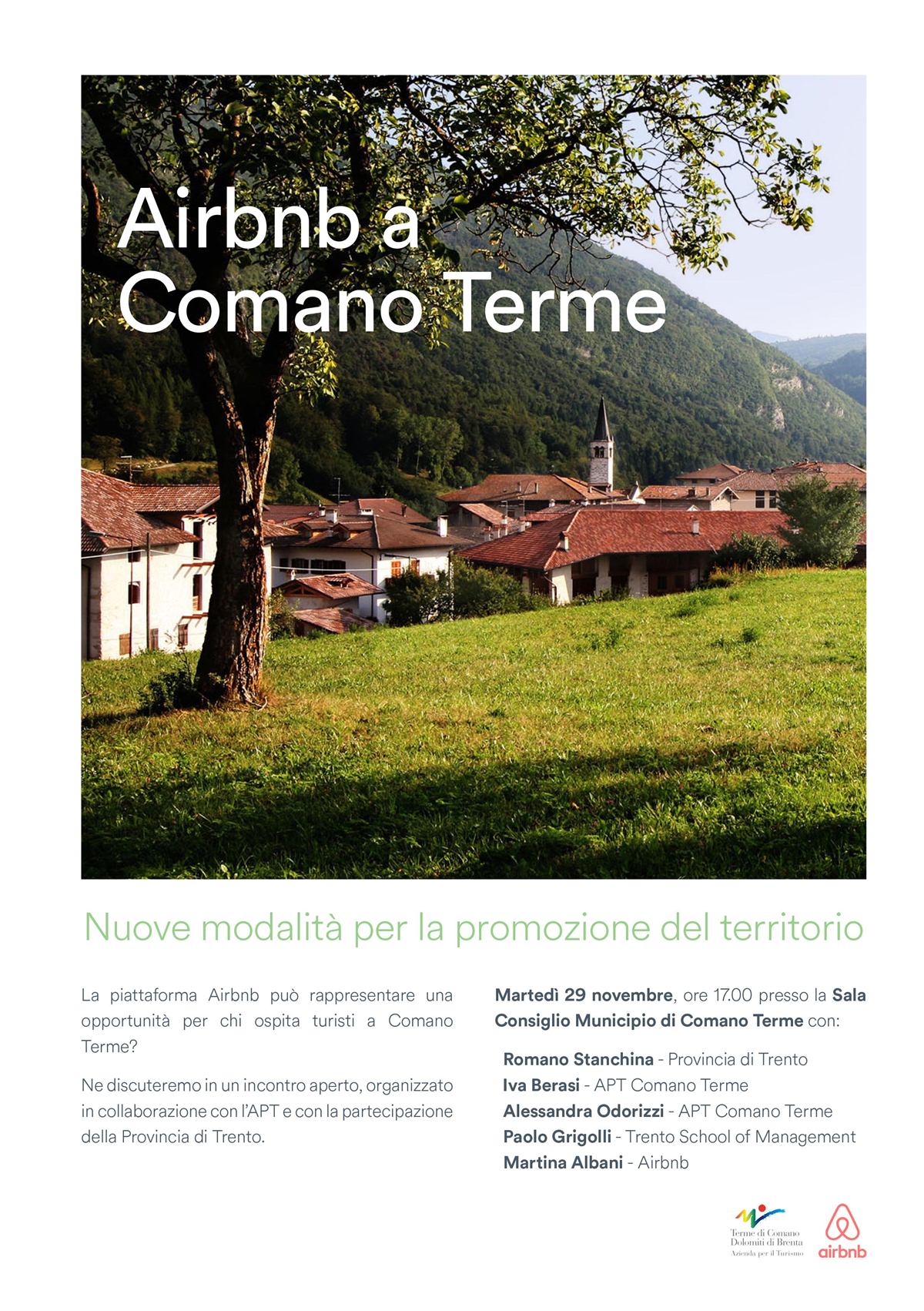 Airbnb a Comano Terme serata di presentazione 2016