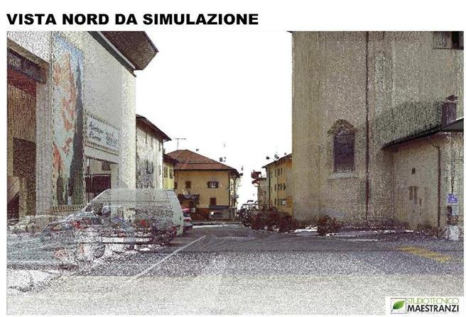 vista da nord - demolizione ex municipio Pinzolo