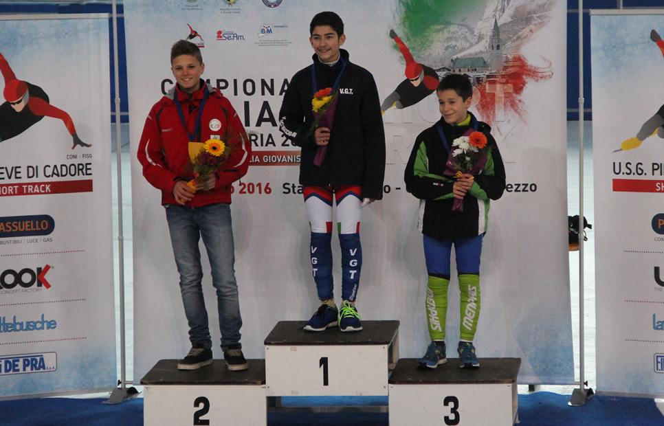 Il podio con Pederzolli