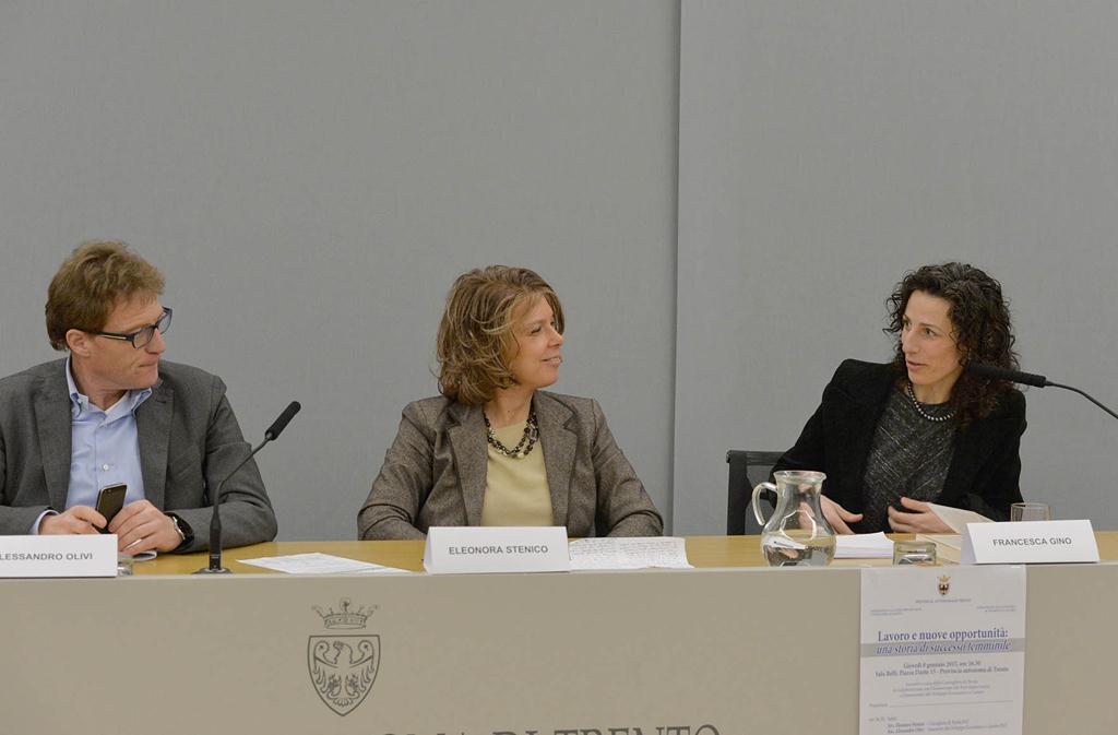 Francesca Gino Eleonora Stenico e Alessandro olivi LAVORO E OPPURTINITà foto Daniele Mosna
