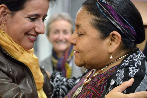 Rigoberta Menchù e l'assessore Beltrami