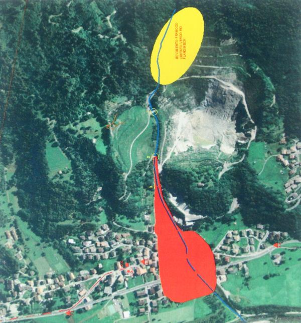 area rossa giustino piano evacuazione