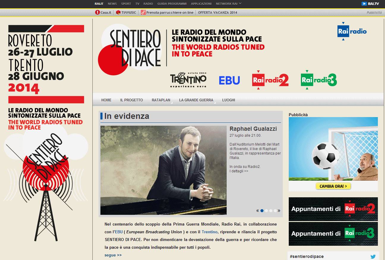 sentiero di pace trasmissione radiofonica Rai