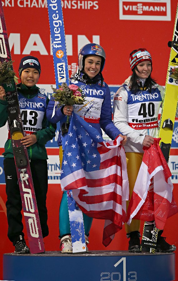 Podio salto femminile Fiemme 2013