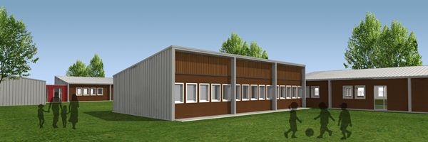 una scuola per cavezzo render